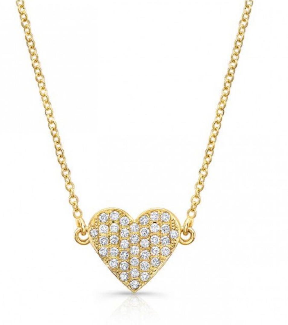 Diamond Floating Heart Necklace - Millo Jewelry