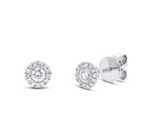 Load image into Gallery viewer, Pave Bezel Diamond Stud - Millo Jewelry
