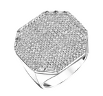 Load image into Gallery viewer, Jumbo Pave Octagon Signet Ring - Millo Jewelry