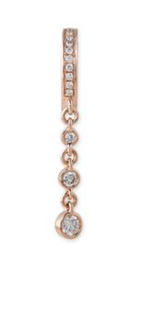Load image into Gallery viewer, 3 Diamond Drop Mini Hoop - Millo Jewelry
