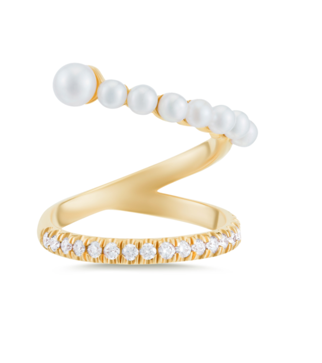 Pearl Arabesque Ring - Millo Jewelry