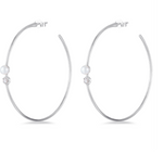 Load image into Gallery viewer, Pearl Rosette Hoops - Millo Jewelry
