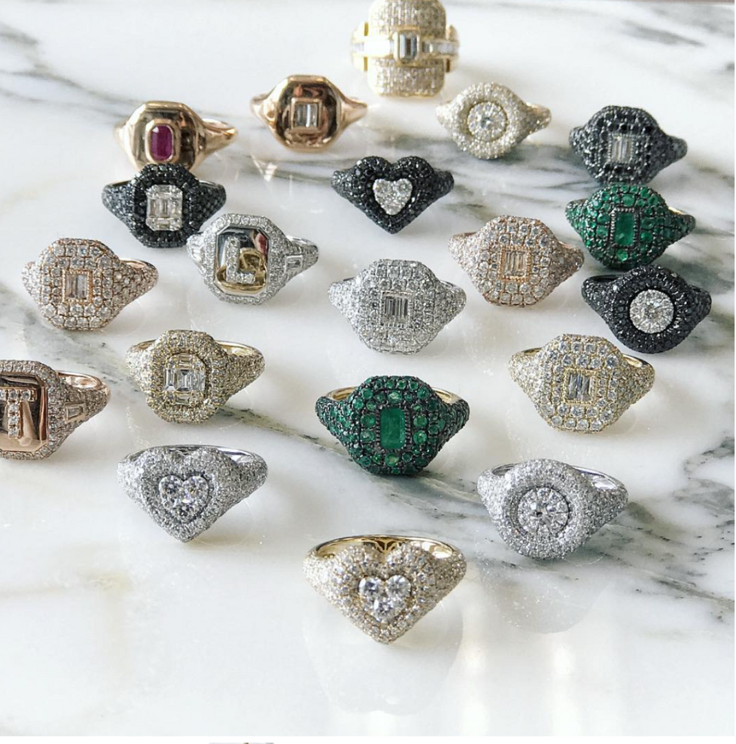 Pave Diamond Pinky Ring - Millo Jewelry