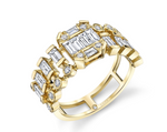 Load image into Gallery viewer, Illusion Center Dot Dash Ring - Millo Jewelry