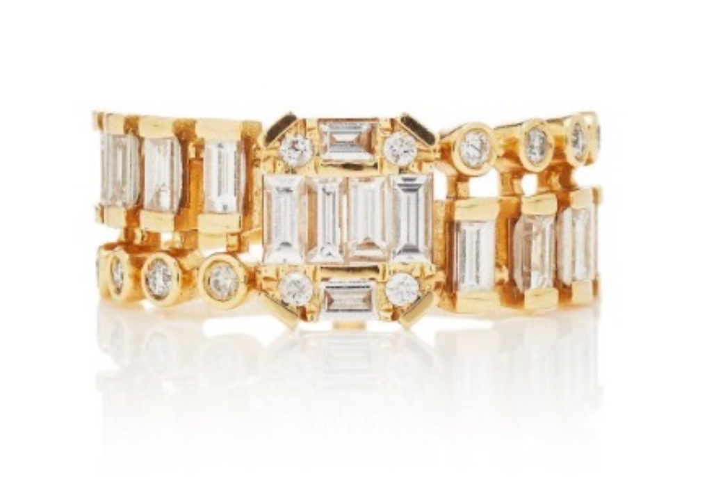 Illusion Center Dot Dash Ring - Millo Jewelry