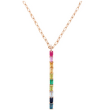 Load image into Gallery viewer, Rainbow Y Drop Necklace - Millo Jewelry