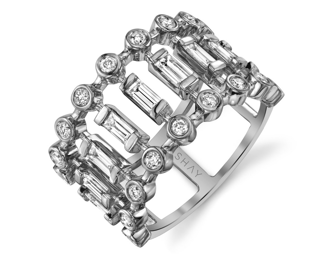 Dot Dash Diamond Ring - Millo Jewelry