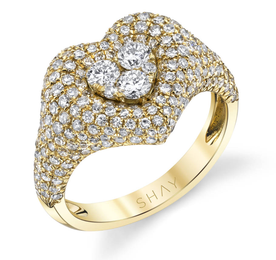 Pave Diamond Pinky Ring - Millo Jewelry