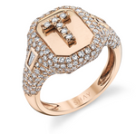 Load image into Gallery viewer, Partial Pave Initial Pinky Ring - Millo Jewelry