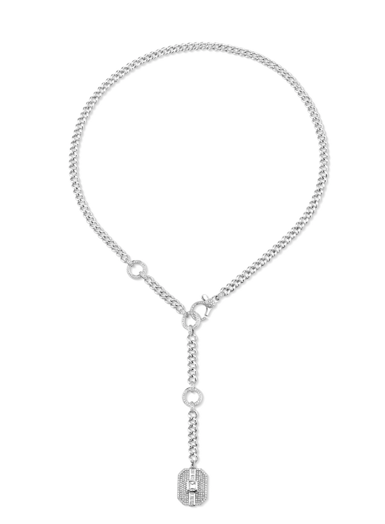 Mixed Diamond Buckle Adjustable Lariat - Millo Jewelry