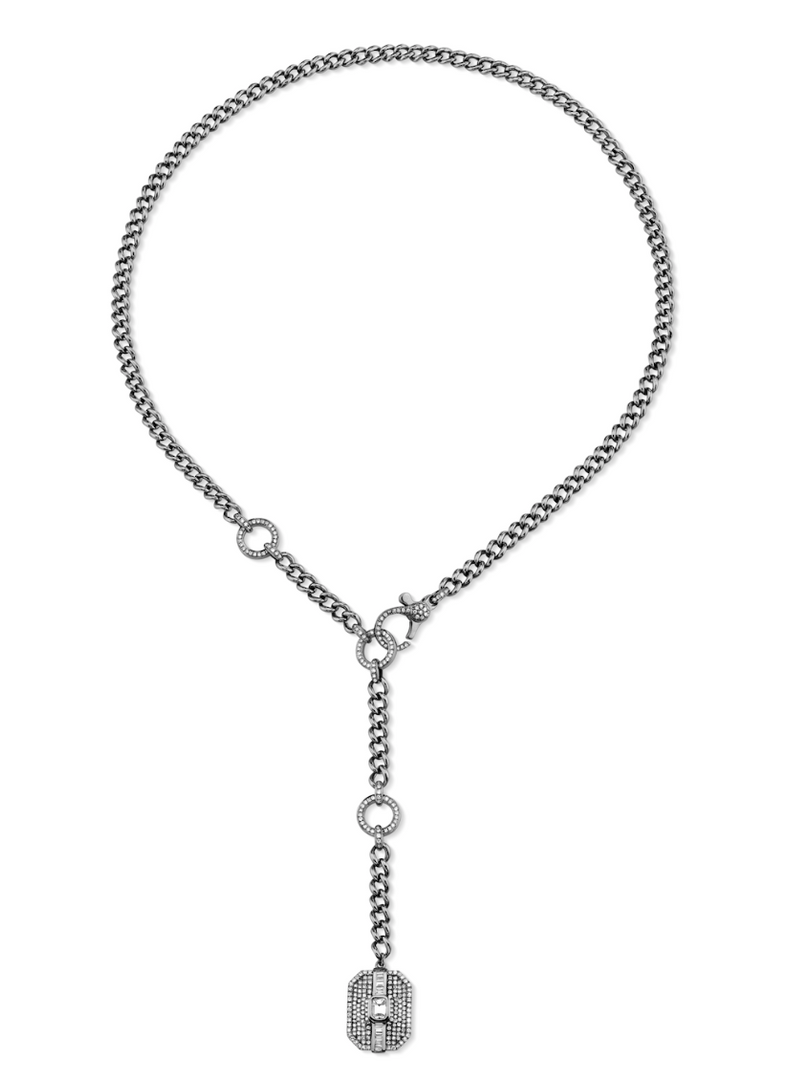 Mixed Diamond Buckle Adjustable Lariat - Millo Jewelry