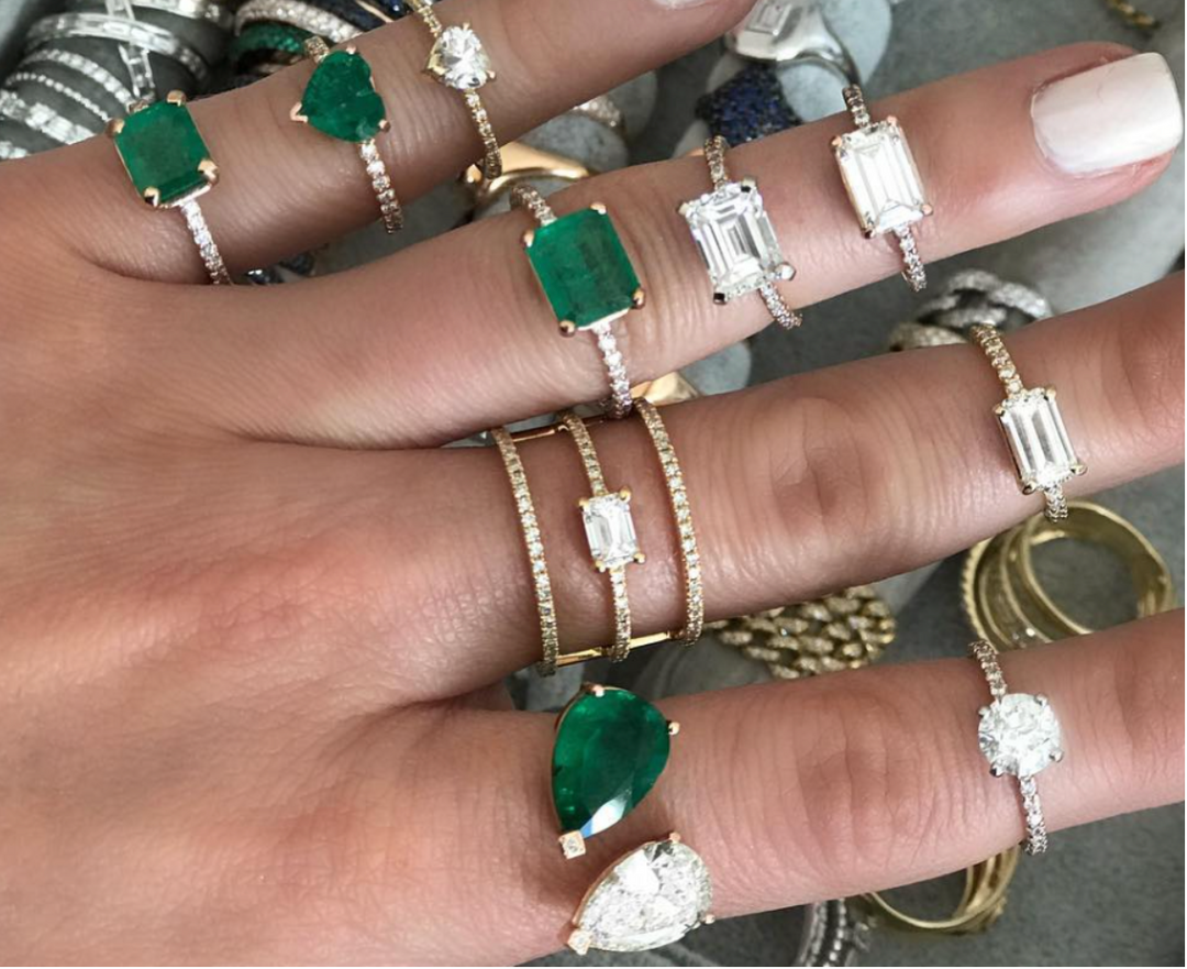 Zambian Emerald Heart Pinky Ring - Millo Jewelry