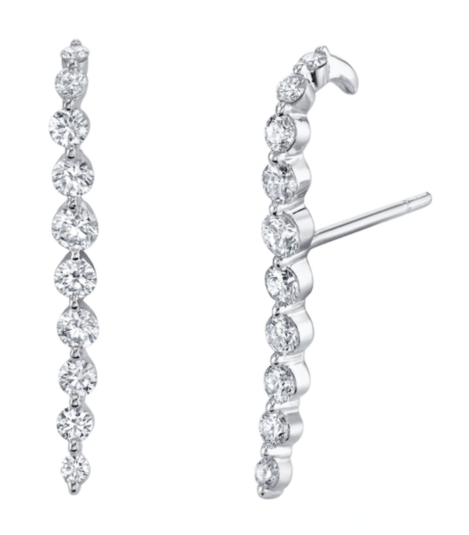 Medium Diamond Cascade Earring - Millo Jewelry