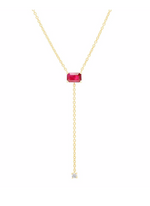 Load image into Gallery viewer, Solitaire Ruby Lariat - Millo Jewelry