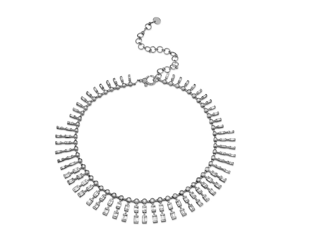 Triple Dot Dash Diamond Necklace - Millo Jewelry