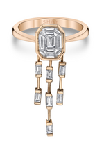 Load image into Gallery viewer, Illusion Baguette Waterfall Ring - Millo Jewelry