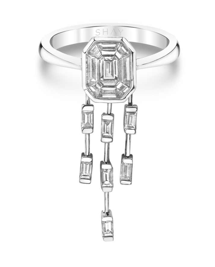 Illusion Baguette Waterfall Ring - Millo Jewelry