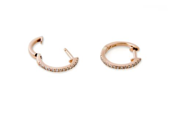 Pave Mini Hoops - Millo Jewelry
