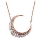 Load image into Gallery viewer, Diamond Crescent Moon Necklace - Millo Jewelry
