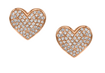 Load image into Gallery viewer, Pave Heart Studs - Millo Jewelry