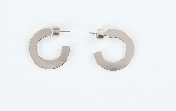 Small Flat Hoops - Millo Jewelry