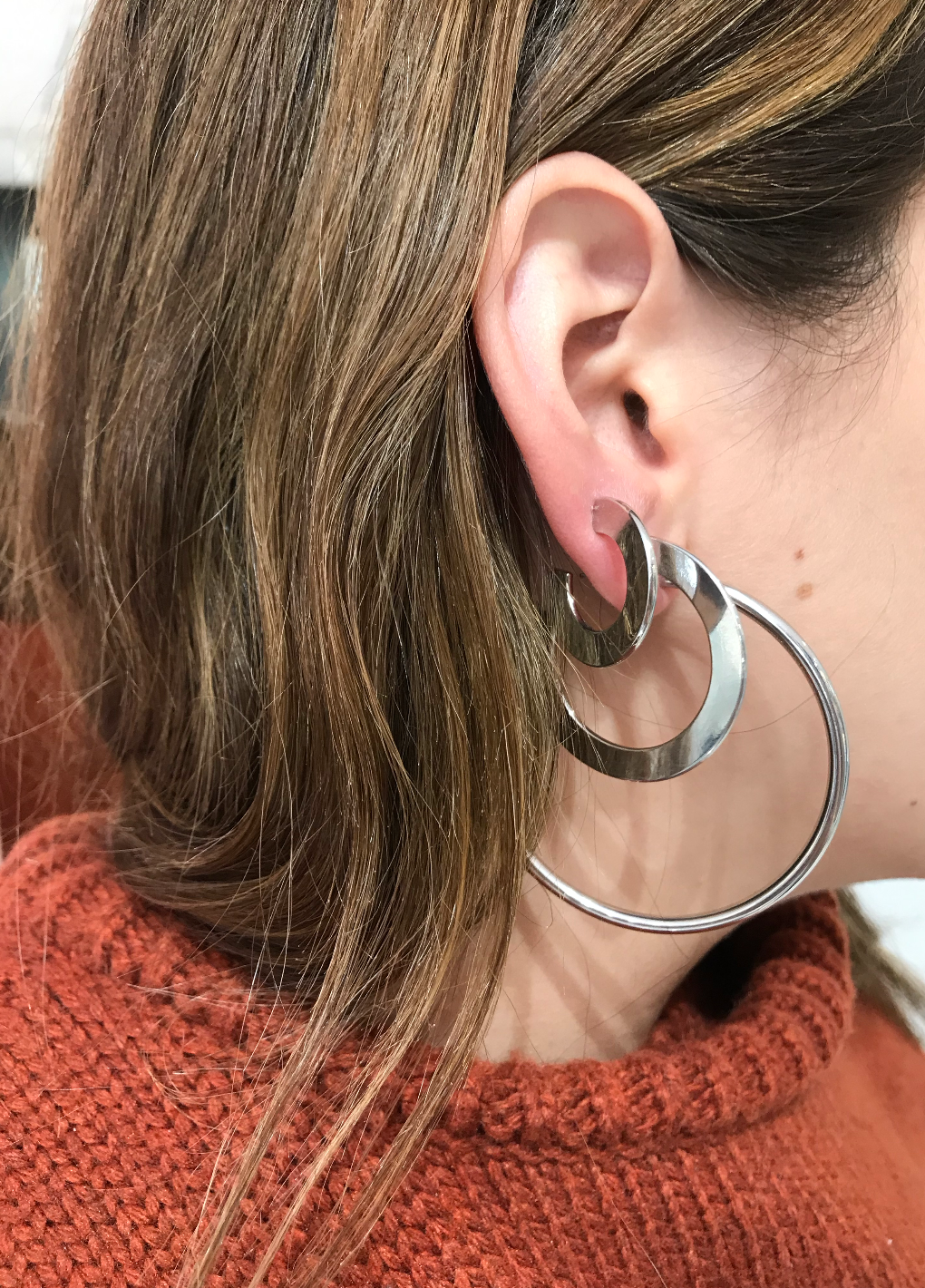 Small Flat Hoops - Millo Jewelry