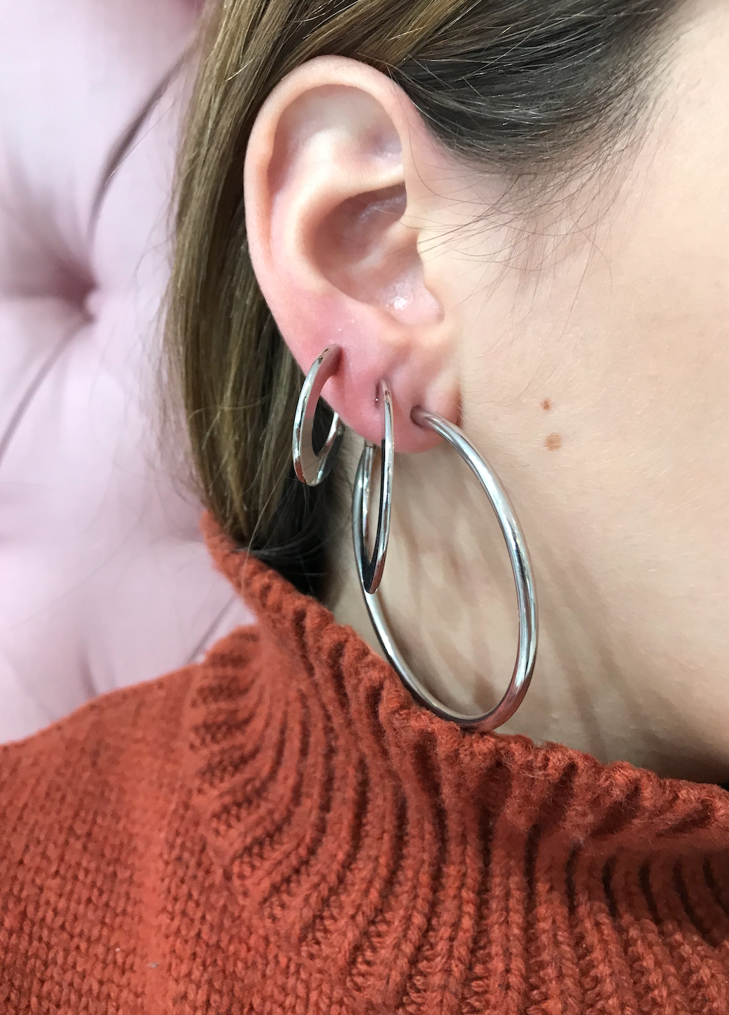 Small Flat Hoops - Millo Jewelry
