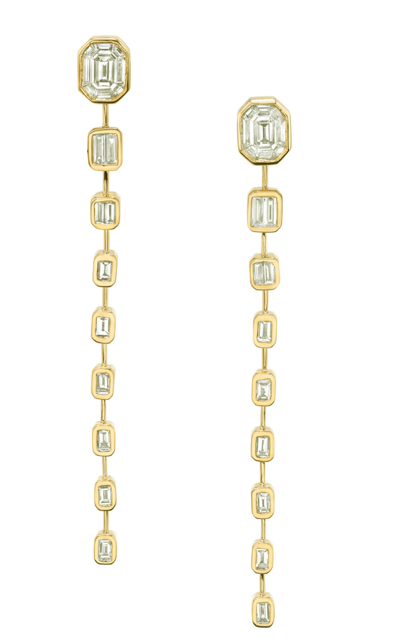 ILLUSION BAGUETTE DROP EARRINGS - Millo Jewelry