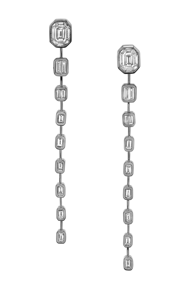 ILLUSION BAGUETTE DROP EARRINGS - Millo Jewelry