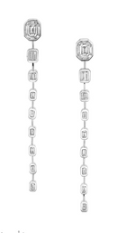 Load image into Gallery viewer, ILLUSION BAGUETTE DROP EARRINGS - Millo Jewelry