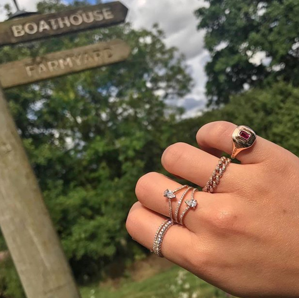 Gemstone Baguette Pinky Ring - Millo Jewelry