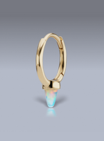 Load image into Gallery viewer, 8mm Single Short Opal Spike Non-Rotating Clicker - Millo Jewelry
