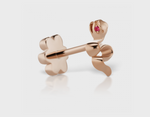 Load image into Gallery viewer, Small Snake with Ruby Eyes Threaded Stud - Millo Jewelry
