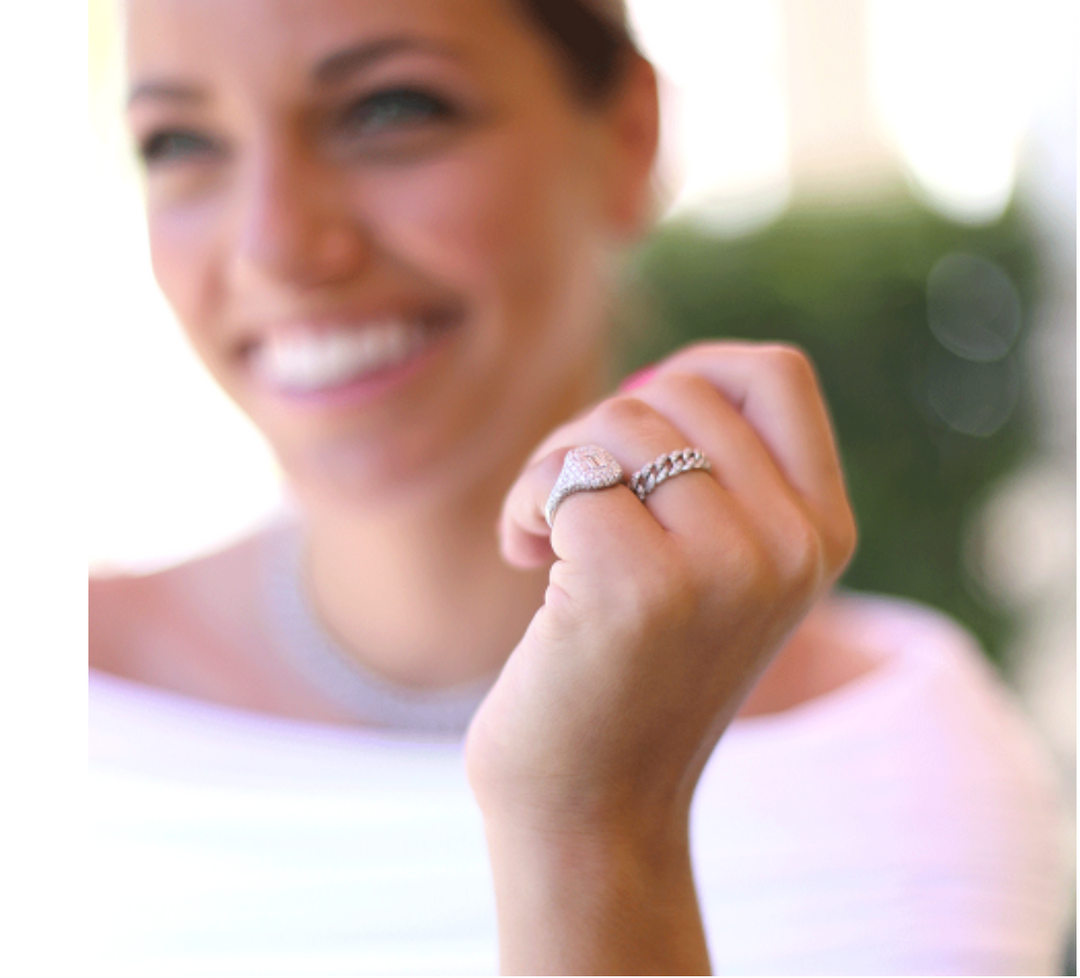 PAVE DIAMOND PINKY RING - Millo Jewelry