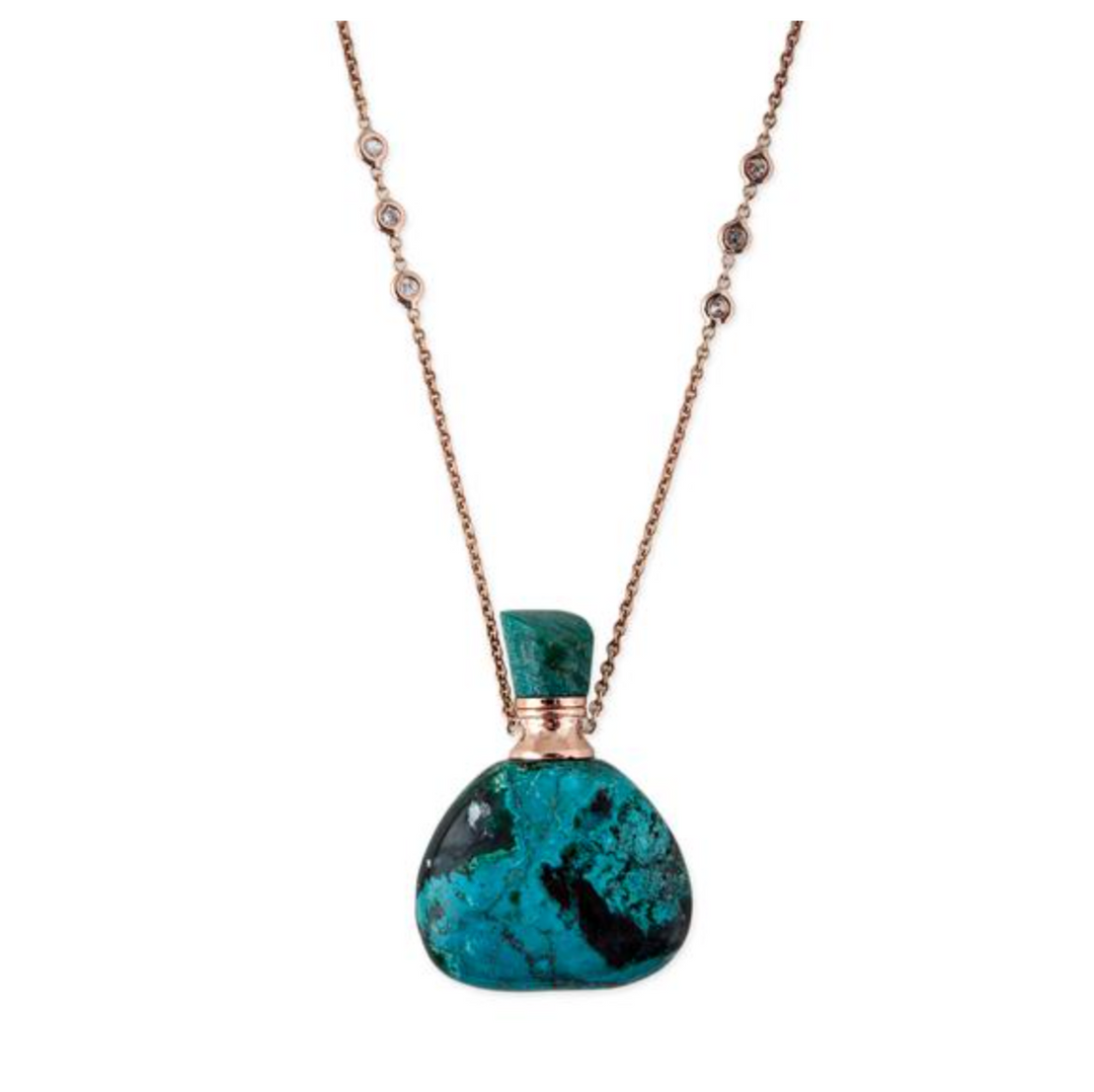 TURQUOISE TRIANGLE POTION BOTTLE NECKLACE - Millo Jewelry