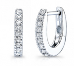 Load image into Gallery viewer, 14K Diamond Huggie Hoops With Security Latch - Millo Jewelry