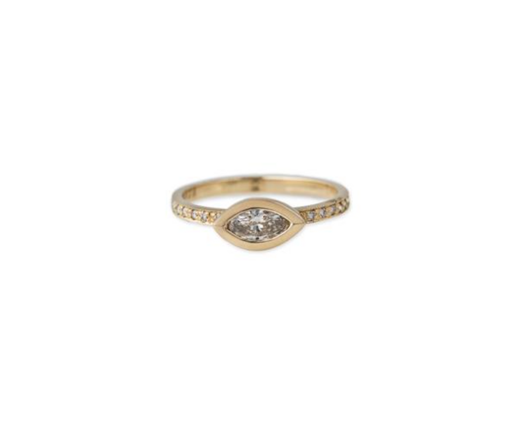 PAVE MARQUISE DIAMOND RING - Millo Jewelry