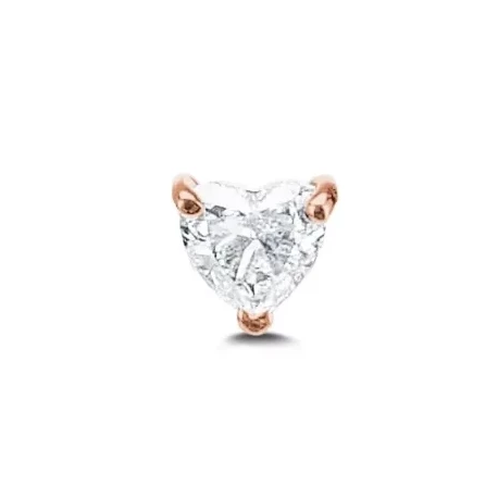 Floating Diamond Heart Stud - Millo Jewelry