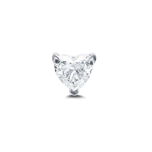 Floating Diamond Heart Stud - Millo Jewelry
