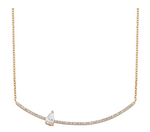Load image into Gallery viewer, Pear Diamond Arc Necklace - Millo Jewelry