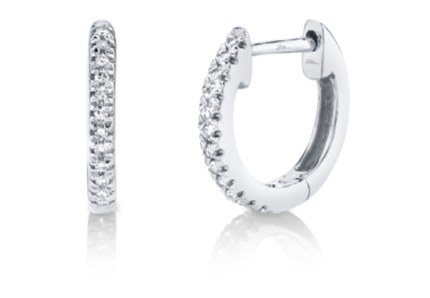 Single Diamond Huggie 8mm - Millo Jewelry