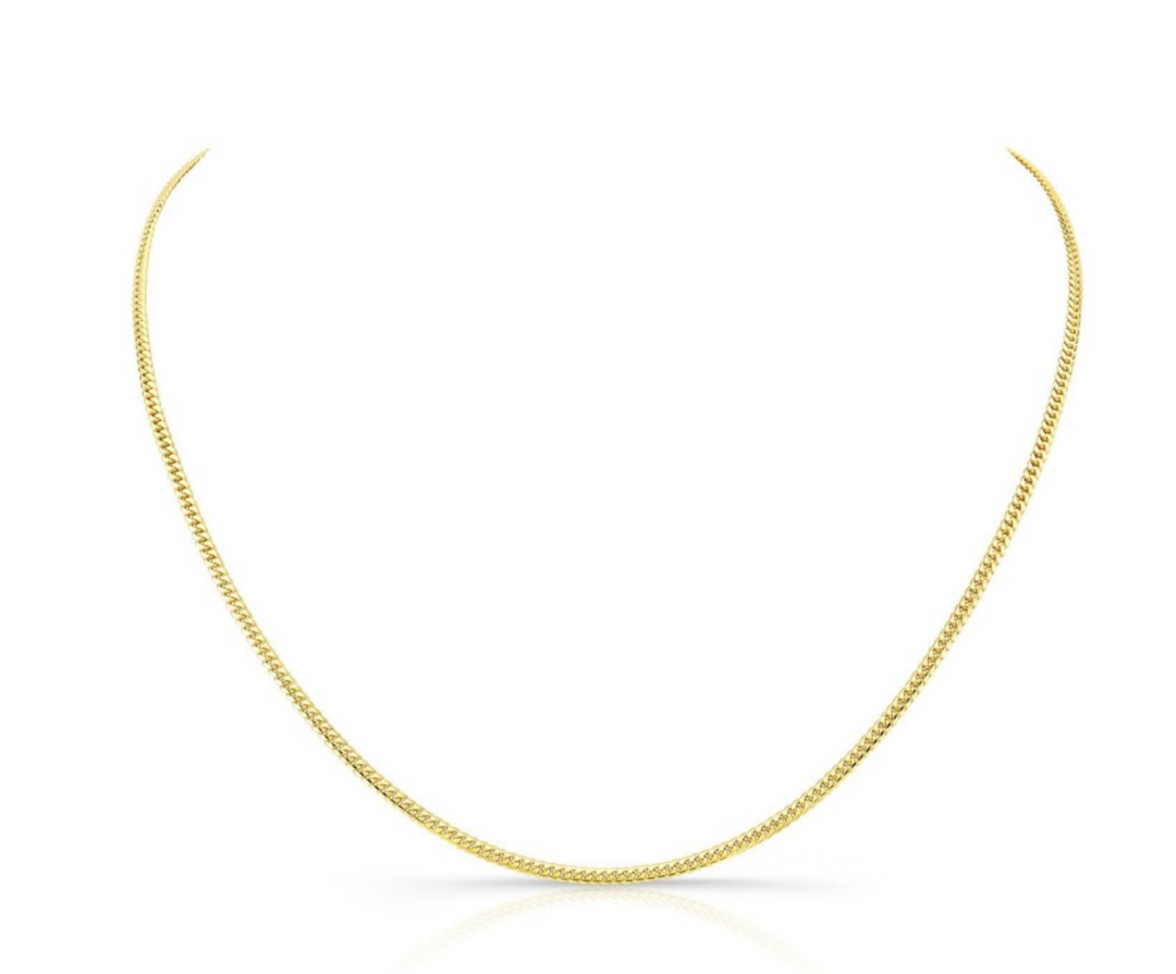 14K Yellow Gold Mini Miami Cuban Necklace - Millo Jewelry