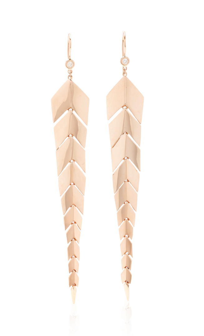 14K Rose Gold Medium Fishtail Earrings - Millo Jewelry