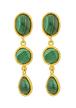 Load image into Gallery viewer, Dangle Cascade 3 Stone Earring - Millo Jewelry