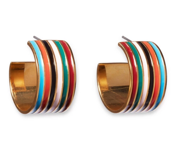 Margot Hoops in Rainbow - Millo Jewelry