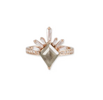 Load image into Gallery viewer, Kite Brown Raw Diamond 7 Baguette Diamond Lash Ring - Millo Jewelry