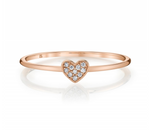 Load image into Gallery viewer, 14K Rose Gold Diamond Mini Heart Ring - Millo Jewelry
