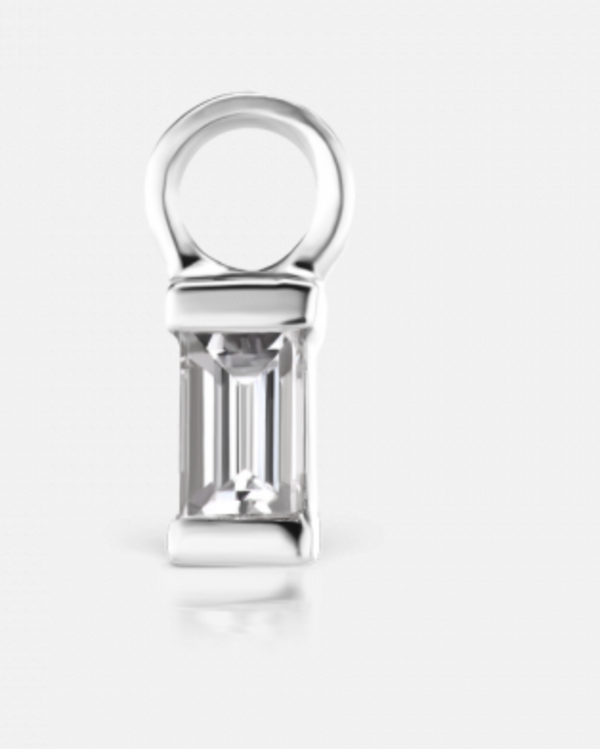 3mm Diamond Baguette Charm - Millo Jewelry