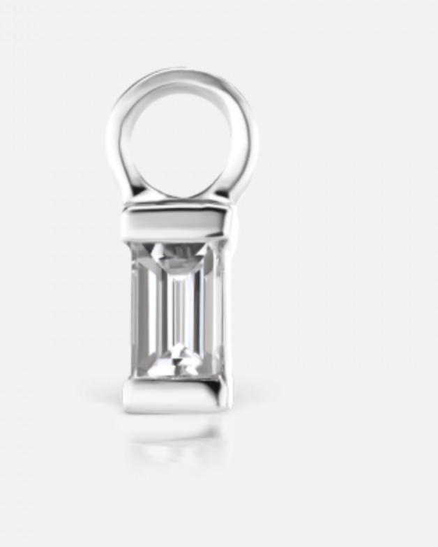 3mm Diamond Baguette Charm - Millo Jewelry