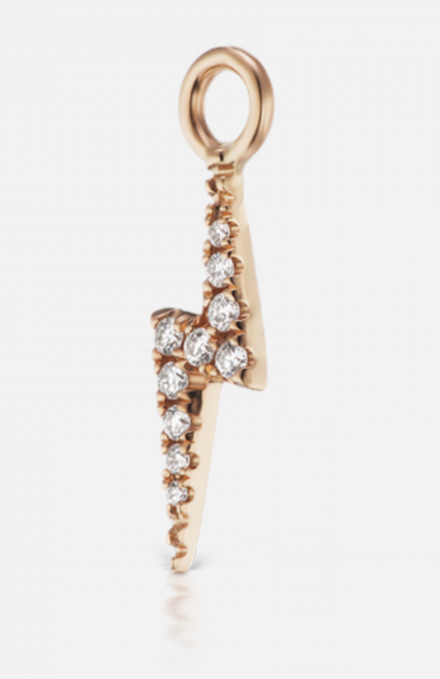 Diamond Lightning Bolt Charm - Millo Jewelry